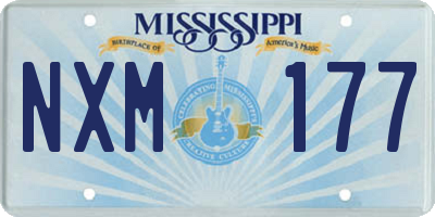 MS license plate NXM177