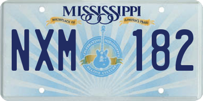 MS license plate NXM182