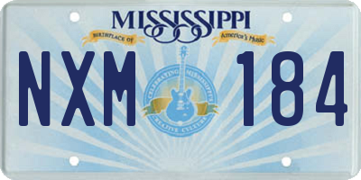 MS license plate NXM184