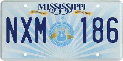 MS license plate NXM186