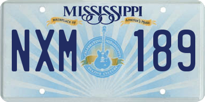 MS license plate NXM189