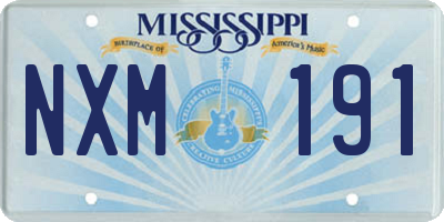MS license plate NXM191