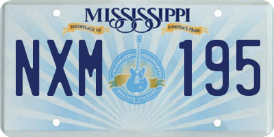 MS license plate NXM195