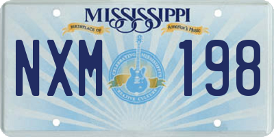MS license plate NXM198