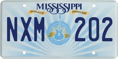 MS license plate NXM202