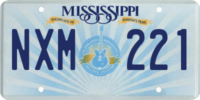 MS license plate NXM221