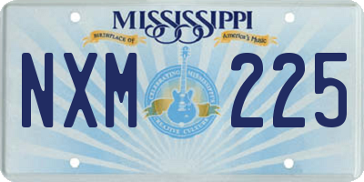 MS license plate NXM225
