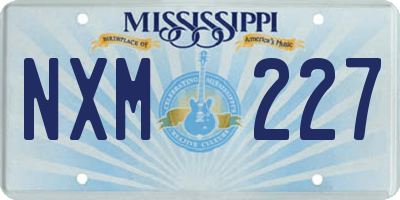 MS license plate NXM227