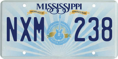 MS license plate NXM238