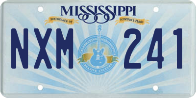MS license plate NXM241