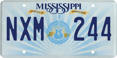 MS license plate NXM244