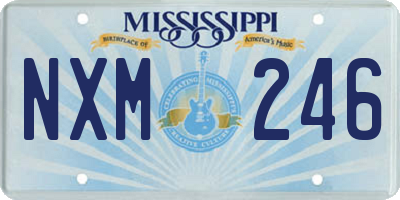 MS license plate NXM246