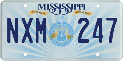 MS license plate NXM247