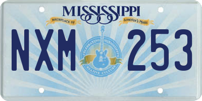 MS license plate NXM253