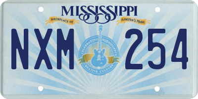 MS license plate NXM254