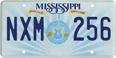 MS license plate NXM256