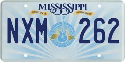 MS license plate NXM262