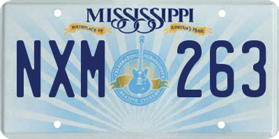 MS license plate NXM263