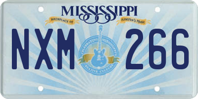MS license plate NXM266