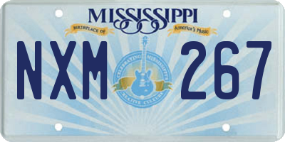 MS license plate NXM267