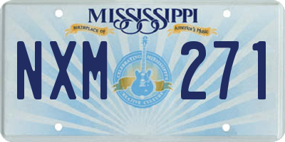 MS license plate NXM271