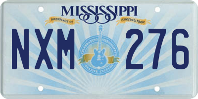 MS license plate NXM276