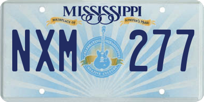 MS license plate NXM277