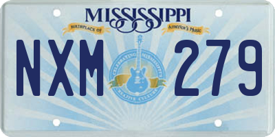 MS license plate NXM279