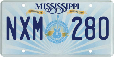 MS license plate NXM280