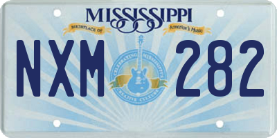 MS license plate NXM282