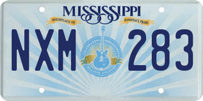 MS license plate NXM283
