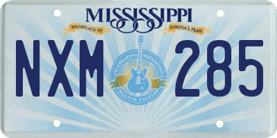 MS license plate NXM285