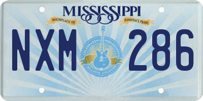 MS license plate NXM286