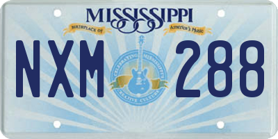 MS license plate NXM288