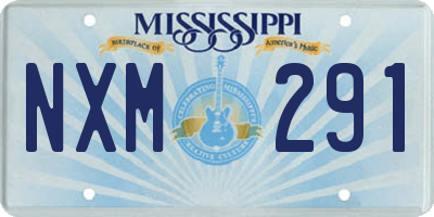 MS license plate NXM291