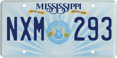 MS license plate NXM293