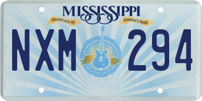 MS license plate NXM294