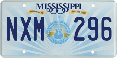 MS license plate NXM296