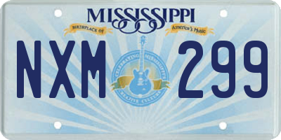 MS license plate NXM299