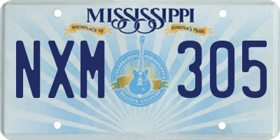 MS license plate NXM305