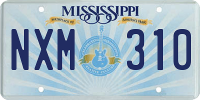 MS license plate NXM310