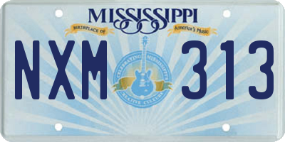 MS license plate NXM313