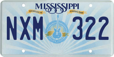 MS license plate NXM322