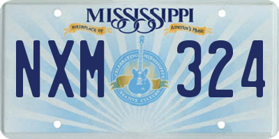 MS license plate NXM324
