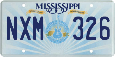MS license plate NXM326