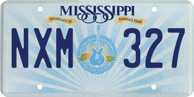 MS license plate NXM327
