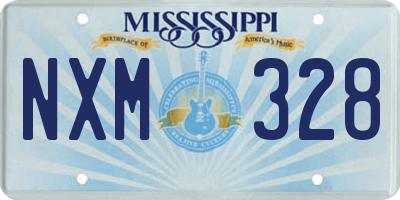 MS license plate NXM328