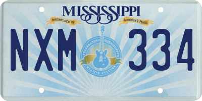 MS license plate NXM334