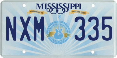 MS license plate NXM335