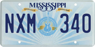 MS license plate NXM340